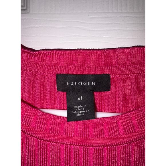 Halogen pink sleeveless sweater ribbed peplum size 1X 1442-A2 - Picture 3 of 5